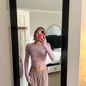 Free people cut it out long sleeve lavender color